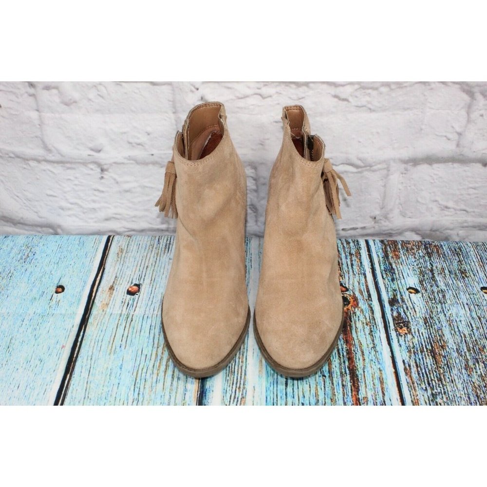 Vionic Madeline Tan Suede Side Zip Up High Ankle Boots Size 7 - Picture 5 of 10